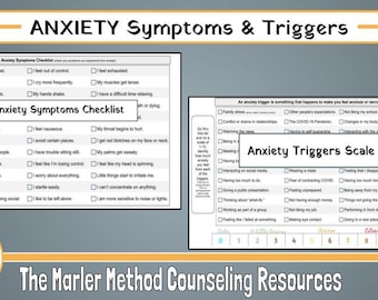 Anxiety Triggers & Symptoms Self-Assessment Scale / Worksheet with Breathing Relaxation Exercise