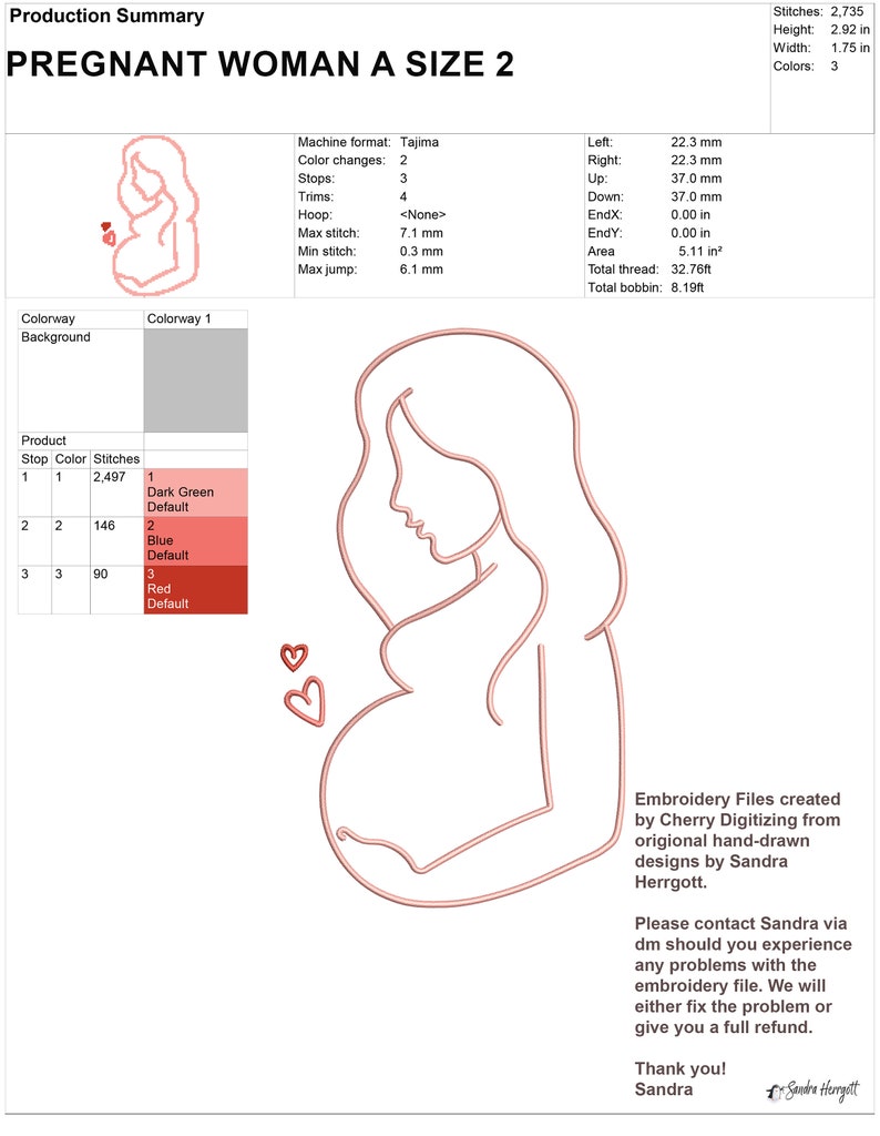 Pregnant Women Machine Embroidery Design Pattern, Sweet Mother Love ...