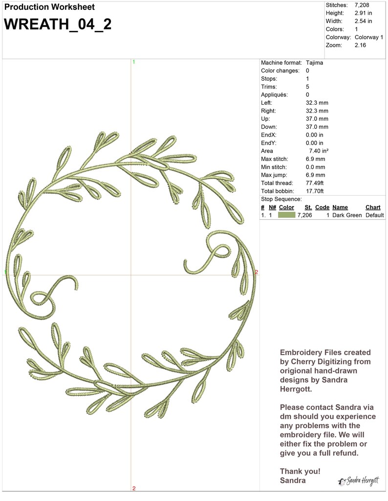 Laurel Wreath Machine Embroidery Design Pattern File, Sweet Botanical ...