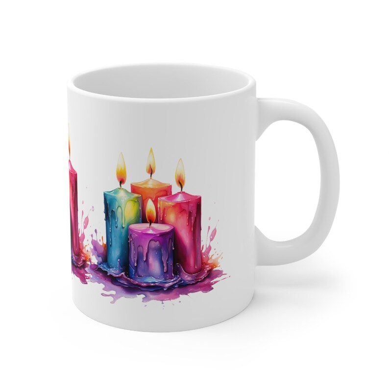 Birthday Candles Mug 11oz Ceramic Mug Birthday Candle Gift Birthday