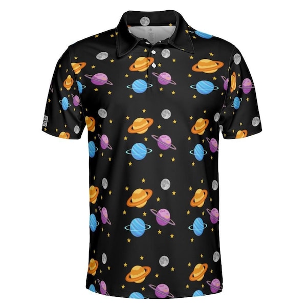 Galaxy Blue Space Men's Golf Shirts main image 0