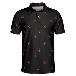 Black golf shirt polo unisex lightweight