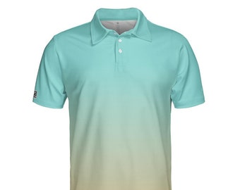 Blue golf polo shirt unisex
