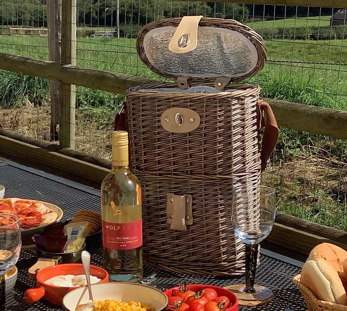 2 Wine Bottle Insulated Chiller Cooler Carrier in Wicker Etsy