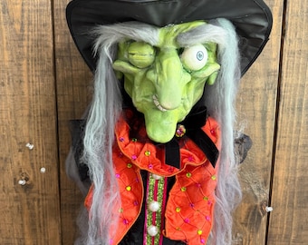 Witch Glam Wreath Attachment, Wicked Witch Halloween Wreath Attachment, Halloween Decor, Witch Decor, Halloween Decor, Spooky Witch