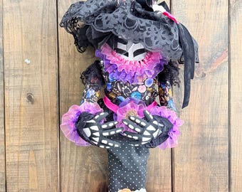 Catrina Day Of The Dead Wreath Attachment, Dia De Los Muertos Wreath Attachment, Halloween Decor, Catrina Skull, Mexican Dia De Los  Muertos