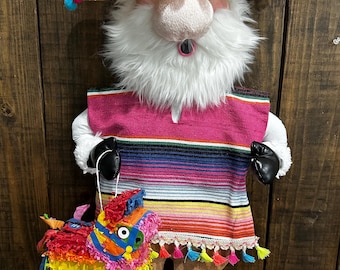 Medium Mexican Santa Claus Wreath Attachment, Feliz Navidad Medium Santa, Mexican Santa Christmas