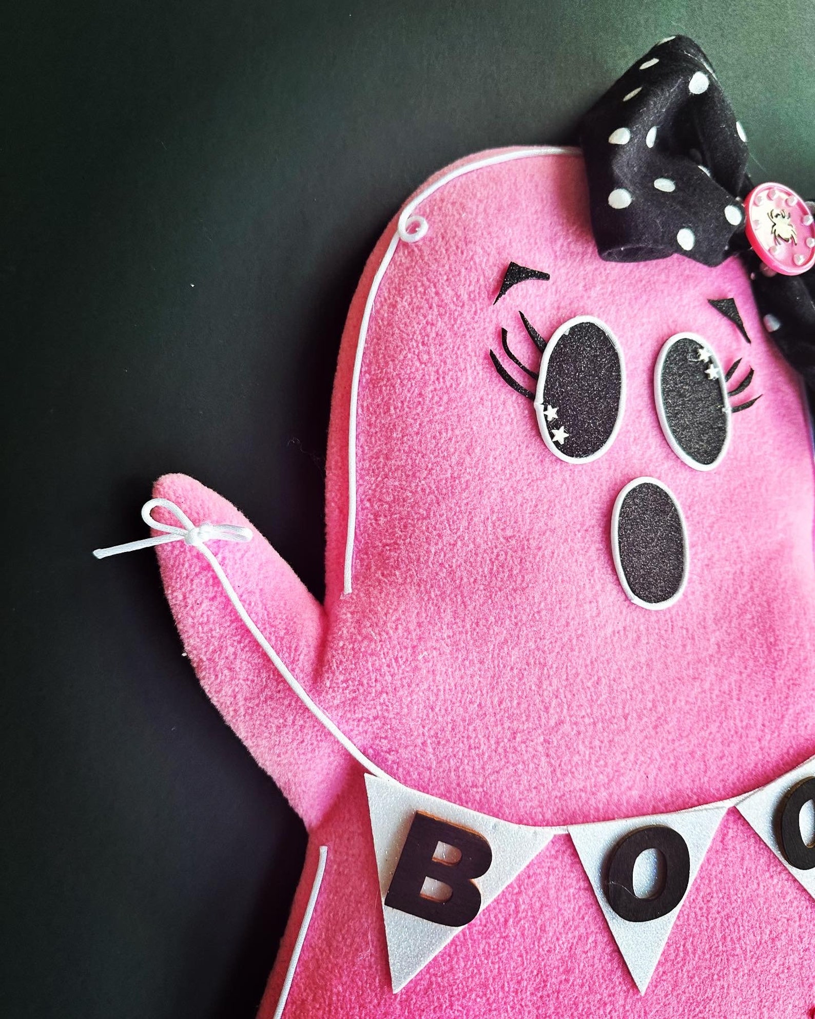 Boo Pink Ghost Halloween Attachment, Wreath Attachment Halloween ...