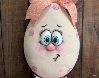 Ruby Egg Wreath Attachment, Easter Wreath Attachment, Easter Decor, Egg Hunting, Spring Decor, Easter Egg Embellisment, Egg Girl, Pink, Egg