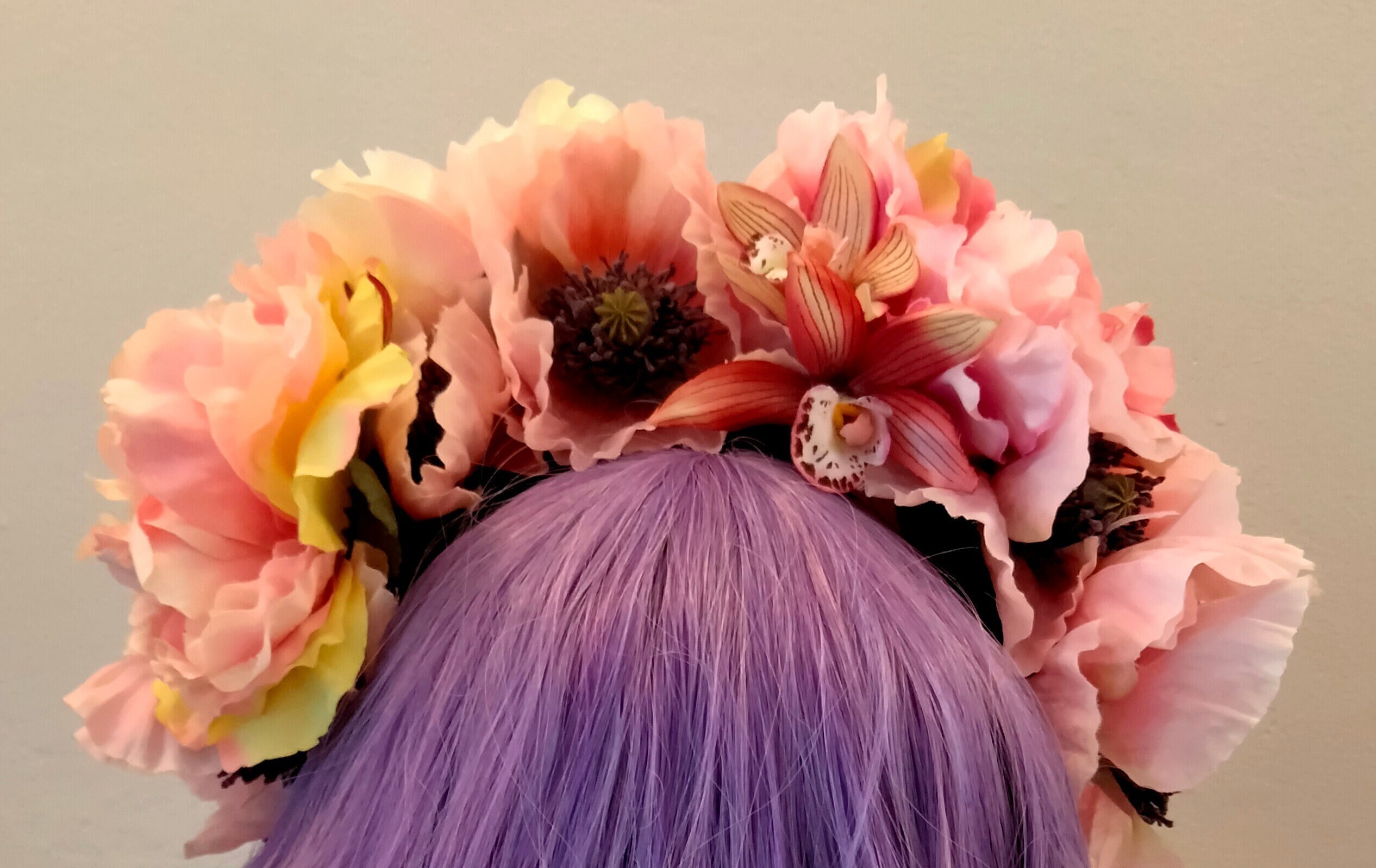 Oversized Flower Crown of Orchids and Peonies - Etsy