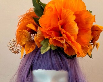Oversized Flower Crown of Orchids and Peonies - Etsy display picture 1