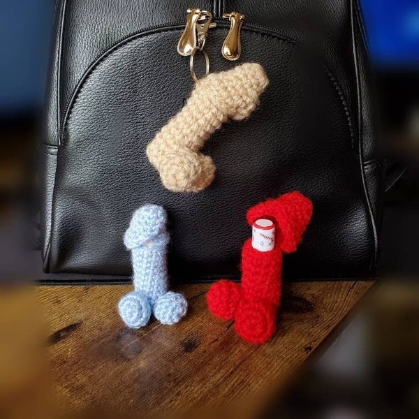 Penis lip balm cozy crochet