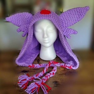 Purple fox hood