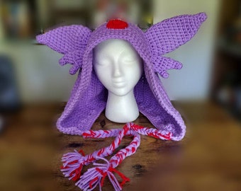 Purple fox hood
