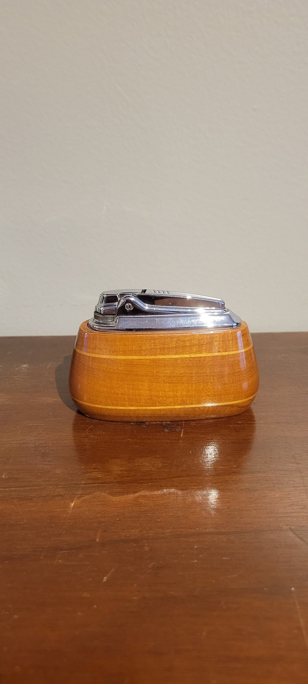 Midcentury Ronson Wood Table Lighter 1950s1960s England Etsy