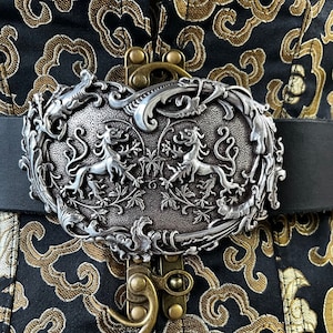 1.5 inch Leather Leo Belt | Pirate, Renaissance, Medieval Belt | LARP Cosplay