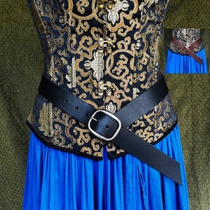 1.5 inch Leather Corset Belt | Pirate, Renaissance, Medieval Belt | Multiple Colors Available