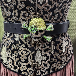 Skull Gem Belt | Pirate, Renaissance, Medieval Belt | LARP Cosplay