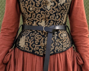 Middeleeuwse leren ringriem: 1 inch, renaissance, LARP, cosplay