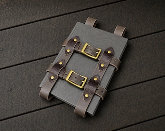 Vertical Leather Book Holster: Renaissance Fair, LARP, Cosplay