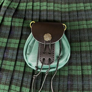 Leather Sporran Pouch | Celtic Pirate, Renaissance, LARP Bag | Cosplay, Medieval Fashion image 6