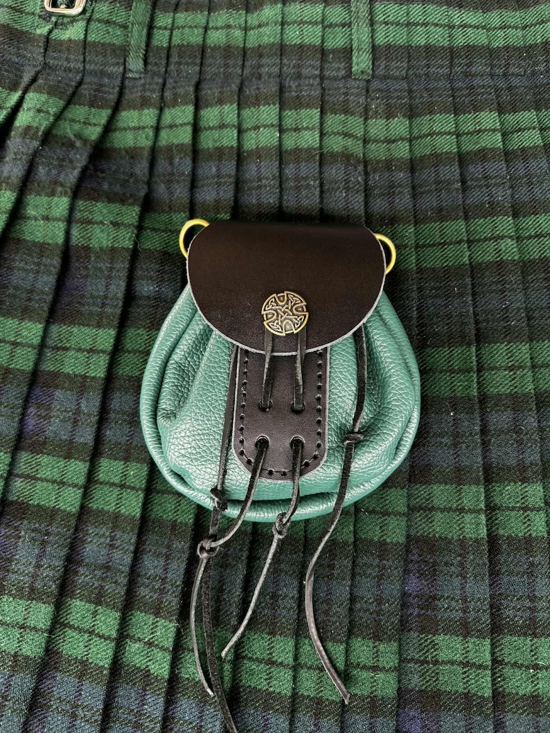 Leather Sporran Pouch | Celtic Pirate, Renaissance, LARP Bag | Cosplay, Medieval Fashion image 6