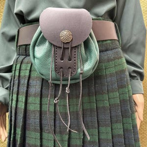 Leather Sporran Pouch | Celtic Pirate, Renaissance, LARP Bag | Cosplay, Medieval Fashion image 10