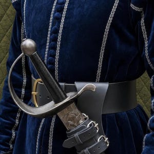 Regulowany, skórzany miecz z podwójną klamrą: Renesansowy pirat, średniowieczny cosplay