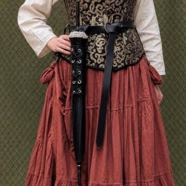 Verstellbarer Sonnenschirm/Regenschirm-Lederhalfter für Pirat, Renaissance, Steampunk, LARP, Cosplay, Geschenk
