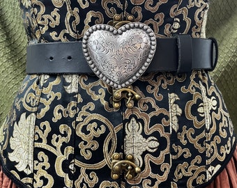 Leather Heart Belt | Pirate, Renaissance, Medieval, Cosplay Belt