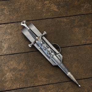 14" Medieval Dagger | Three Frog Styles | Cosplay Short Sword with Leather Frog Single Strap