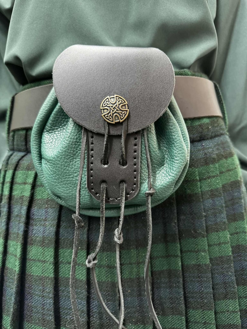Leather Sporran Pouch | Celtic Pirate, Renaissance, LARP Bag | Cosplay, Medieval Fashion image 1