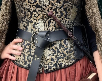 Adjustable Leather Wand Holster: LARP, Cosplay, Renaissance Faire