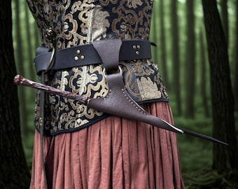Leather Wand Holster: LARP, Cosplay, and Renaissance Costume