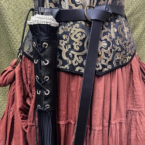 海賊、ルネッサンス、スチームパンク、LARP、コスプレ、ギフト用の調節可能なパラソル/傘レザーホルスター