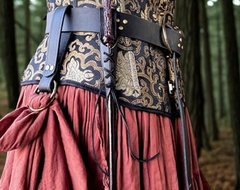 Adjustable Leather Wand Holster for Wizards, Witches and Warlocks. Cosplay, Renaissance, LARP