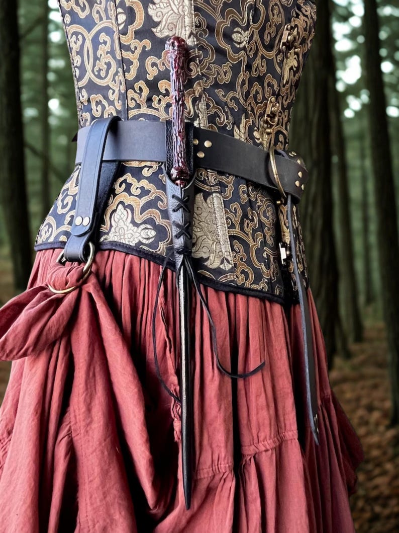 Adjustable Leather Wand Holster for Wizards, Witches and Warlocks. Cosplay, Renaissance, LARP image 1