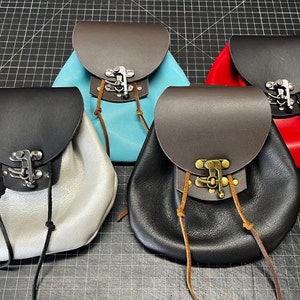 Large Leather Renaissance Pouches | Pirate, LARP Bag | Cosplay, Medieval Fashion