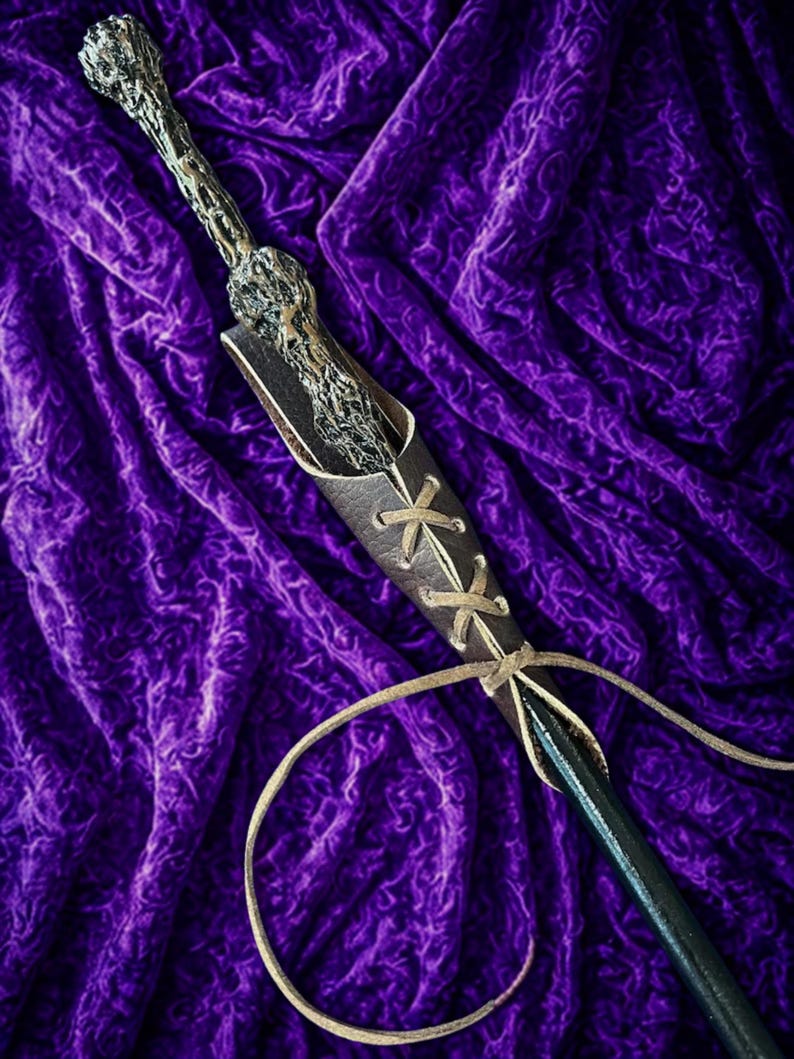 Adjustable Leather Wand Holster for Wizards, Witches and Warlocks. Cosplay, Renaissance, LARP image 4