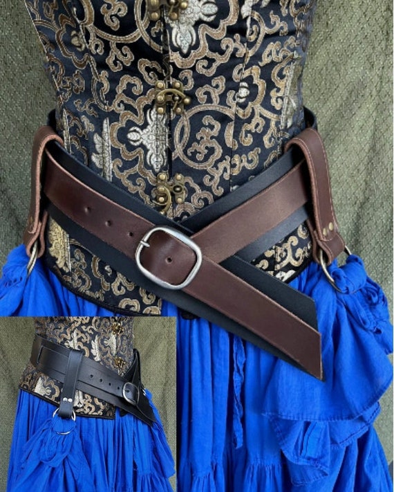 Leather Corset Belt Pirate Renaissance Medieval Belt - Etsy
