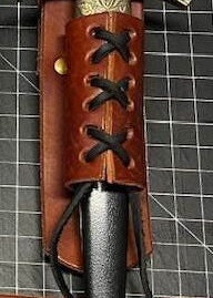 14&quot; Anduril Dagger with Sheath and Leather Frog. Short Sword, Knife Scabbard for Renaissance, Cosplay, Pirate, Medieval, Halloween, Birthday