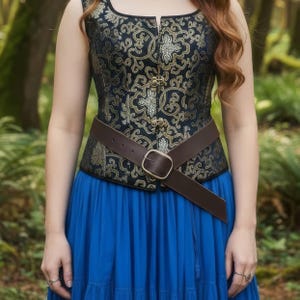 1.5 inch Leather Corset Belt | Pirate, Renaissance, Medieval Belt | Multiple Colors Available