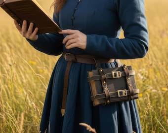 Medeltida läderhölster för böcker: Renässansmässa, lajv, cosplay