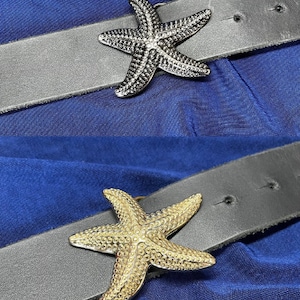 1.5 inch Leather Starfish Belt | Pirate, Renaissance, Medieval Belt | LARP Cosplay