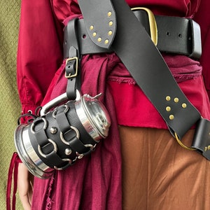 Buckle Tankard, Mug Frog Strap Holder | Renaissance, Pirate, Steampunk Accessory Holder