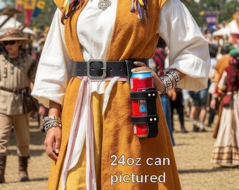 Funda de cuero para bebidas: eventos renacentistas, piratas y de conciertos