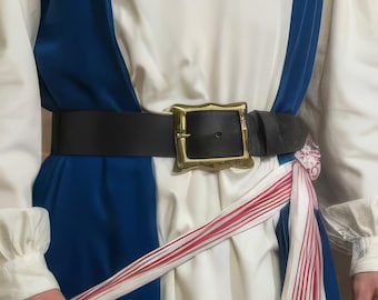 Cinto de couro martelado de 1,5 polegada | Cinto de pirata, renascentista, medieval | Cosplay LARP