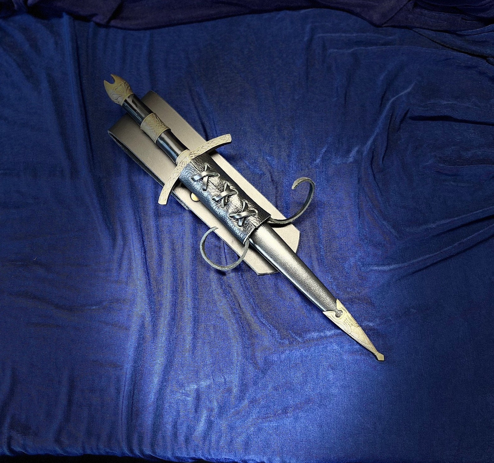 14 Bronze Dagger With Sheath and Leather Frog. Short Etsy