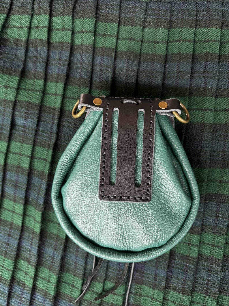 Leather Sporran Pouch | Celtic Pirate, Renaissance, LARP Bag | Cosplay, Medieval Fashion image 11