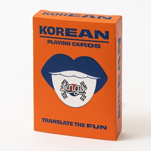 Cartas de baralho de lingo coreano